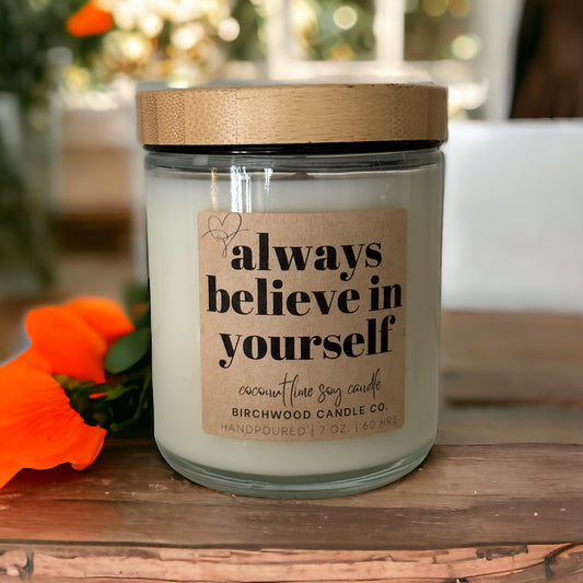 Inspirational Soy Candle 8Oz. Coconut Lime